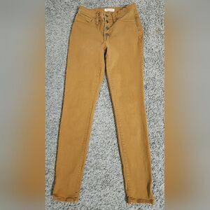 Madewell 9” Mid Rise Skinny Jeans Buttonfly Front Garment-Dyed  Women Size 27